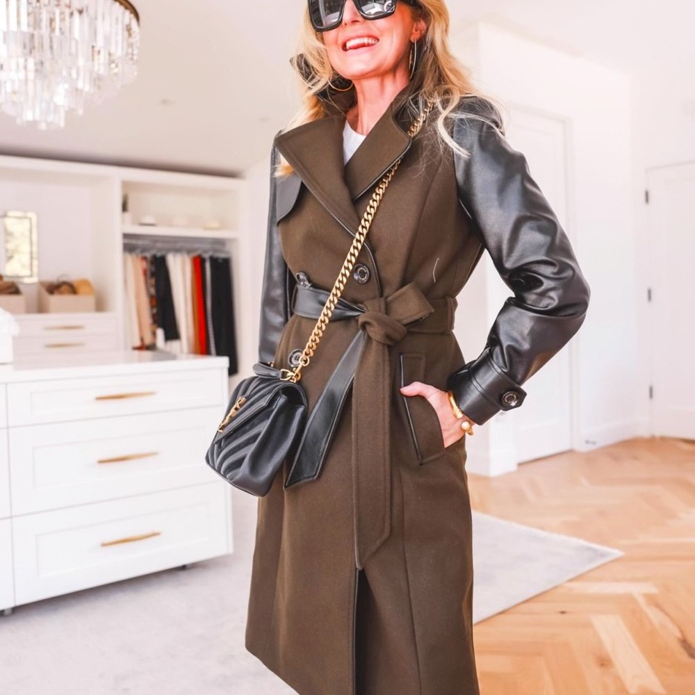 Sam Edelman Mixed-Media Trench